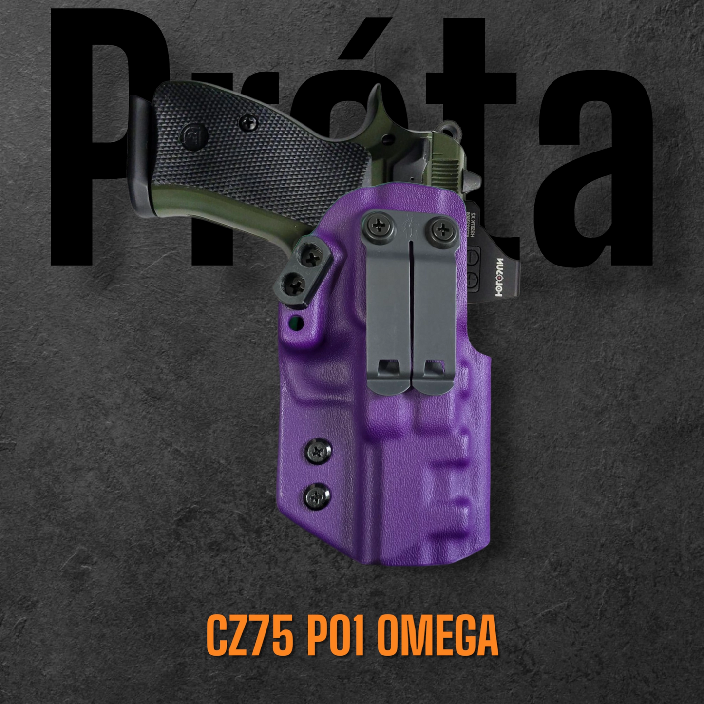CZ75 P01 OMEGA (Extended barrel version also available) – StealthKydex Holster Próta AIWB/IWB Kydex | Fit to Conceal – Built to Perform