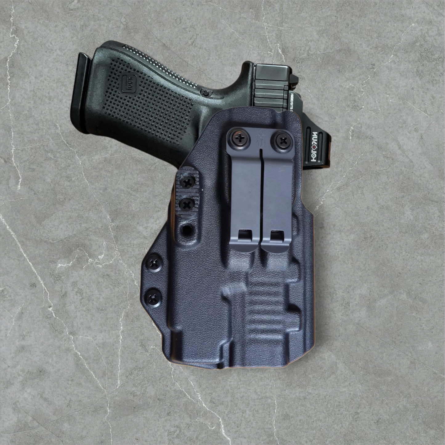 Glock 19 - 23 - 45 + Nitecore NPL25GL Lightbearing Holster – StealthKydex Próta AIWB/IWB Kydex | Fit to Conceal – Built to Perform