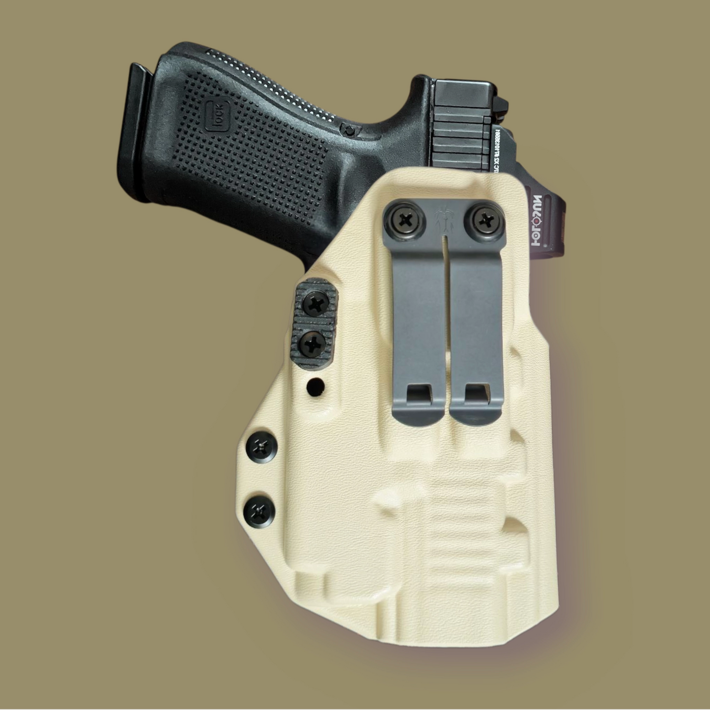 Glock 19 - 23 - 45 + Nitecore NPL25GL Lightbearing Holster – StealthKydex Próta AIWB/IWB Kydex | Fit to Conceal – Built to Perform