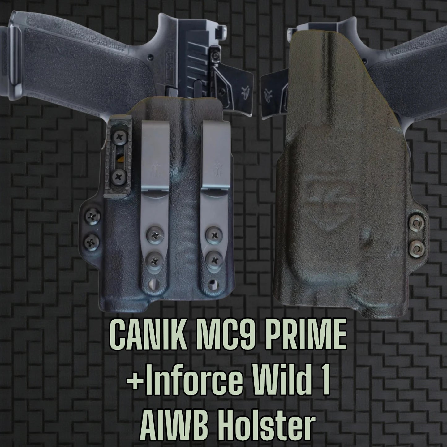 Canik MC9 Prime + Inforce WILD 1 - STEALTHKYDEX AIGIS AIWB Holster Range