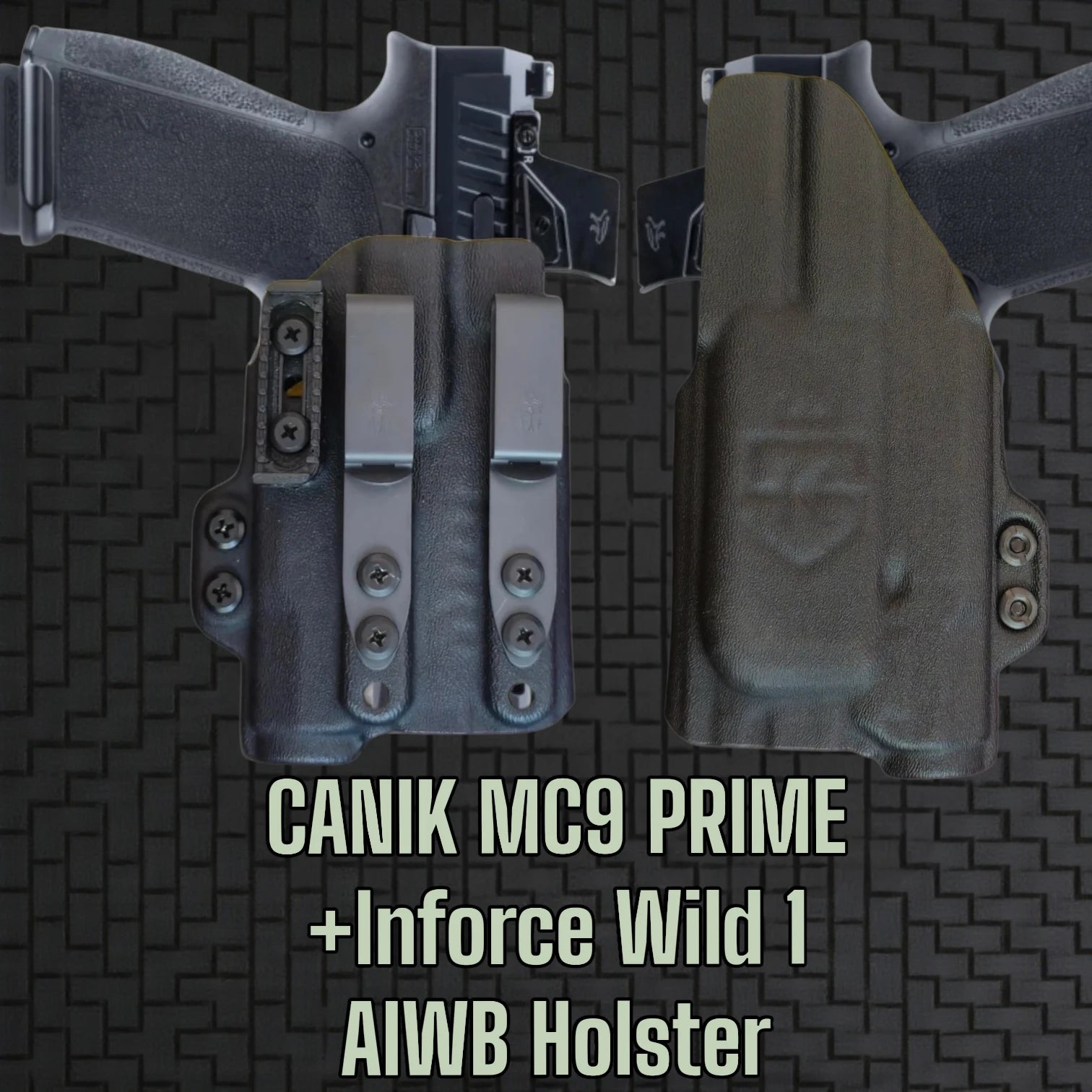 Canik MC9 Prime + Inforce WILD 1 - STEALTHKYDEX AIGIS AIWB Holster Range