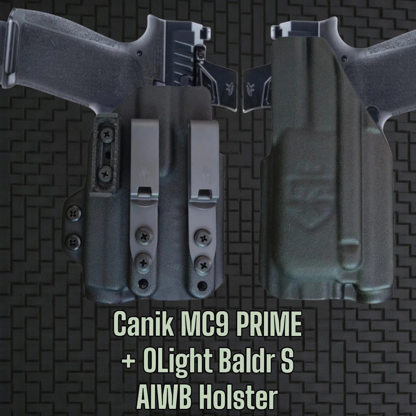 Canik_MC9_Prime + Olight Baldr S - STEALTHKYDEX AIGIS AIWB Holster Range