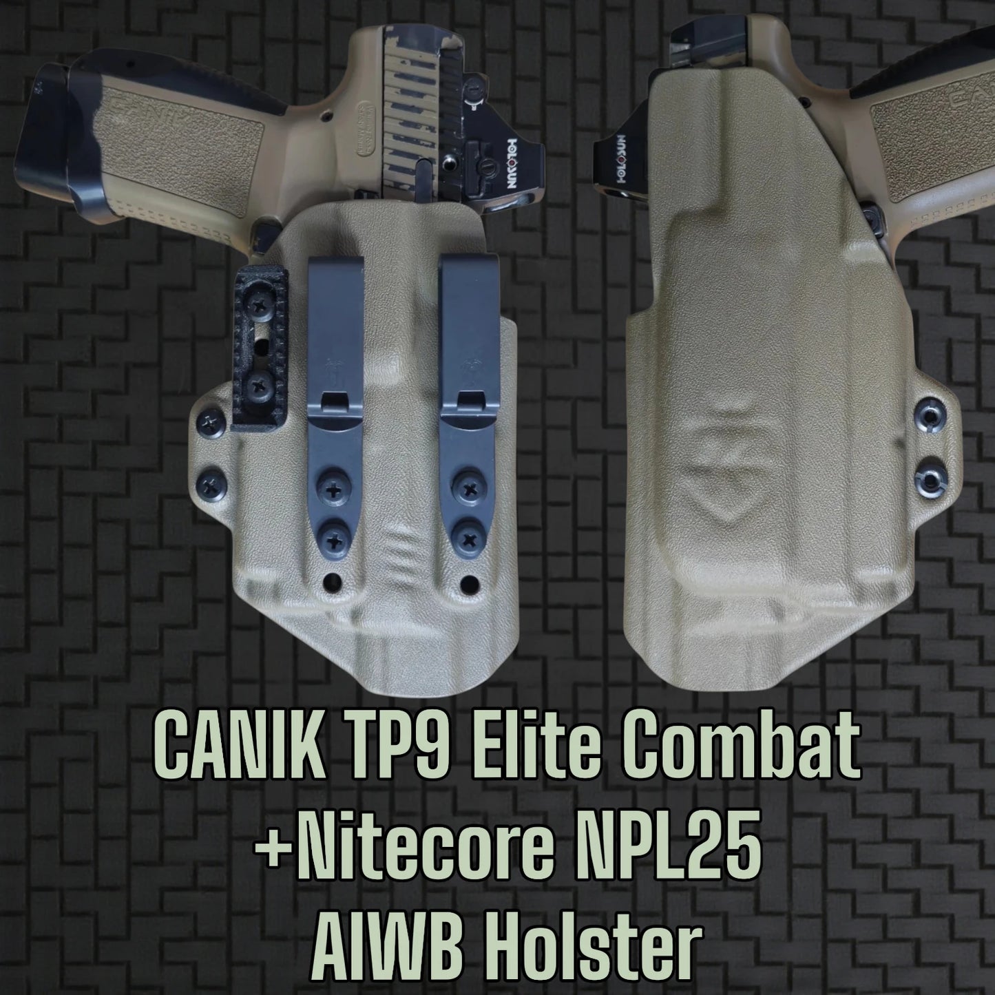 Canik_TP9_Elite_Combat+NITECORE NPL25 - STEALTHKYDEX AIGIS AIWB Holster Range
