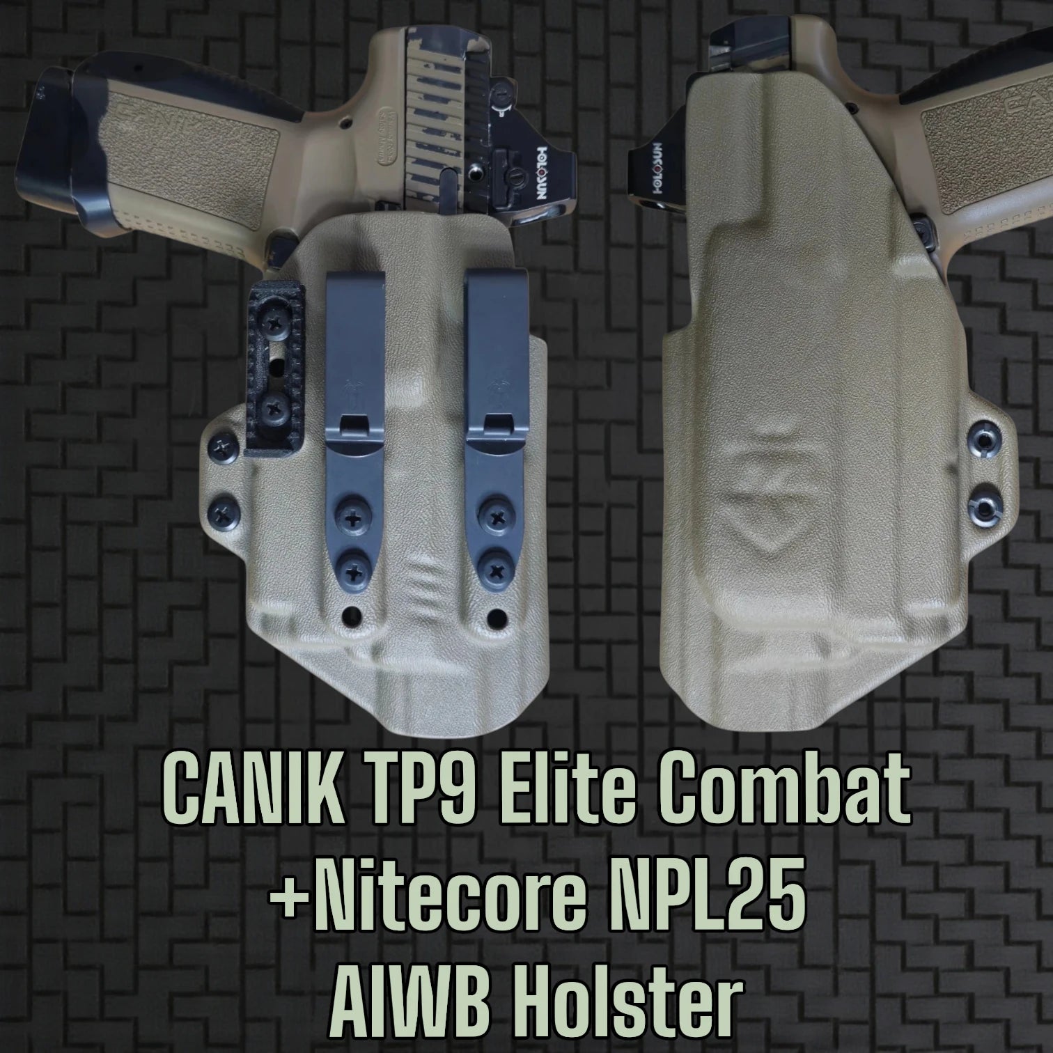 Canik_TP9_Elite_Combat+NITECORE NPL25 - STEALTHKYDEX AIGIS AIWB Holster Range