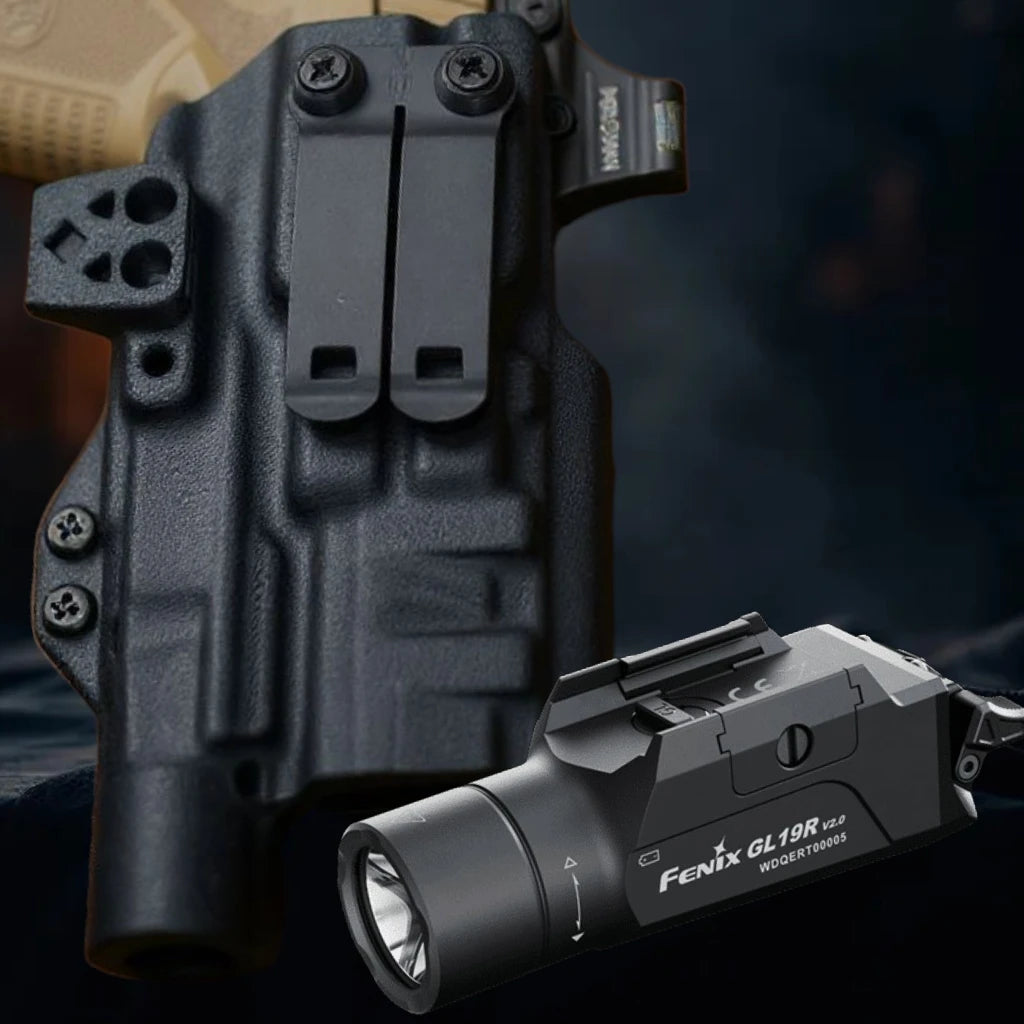 StealthKydex Próta Fenix GL19R V2 kydex holster, kydex holsters, best kydex holsters, comfortable kydex holsters, holster with wedge, holster with camming bar, holster with DCC Monoblock 