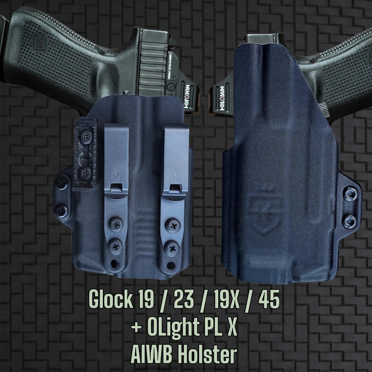 Glock 19 + OLight_PL_X_-_STEALTHKYDEX_AIGIS_AIWB_Holster_Range