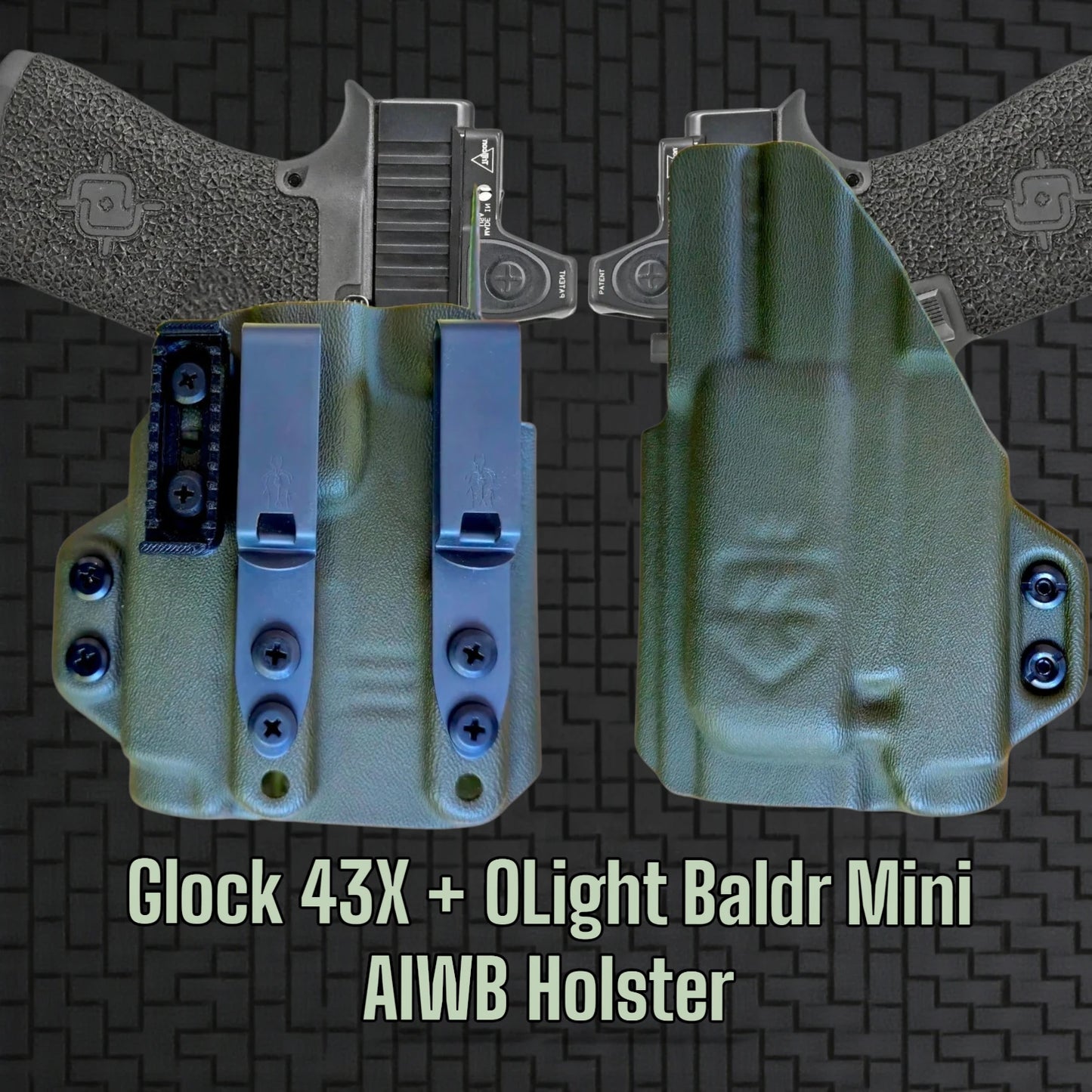 Glock_43X + Olight Baldr Mini - STEALTHKYDEX AIGIS AIWB Holster Range
