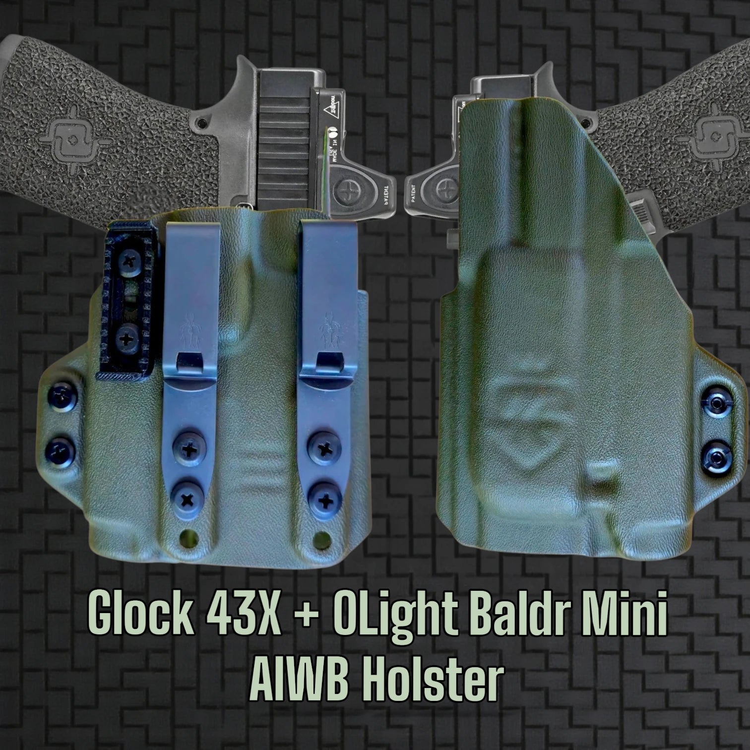 Glock_43X + Olight Baldr Mini - STEALTHKYDEX AIGIS AIWB Holster Range