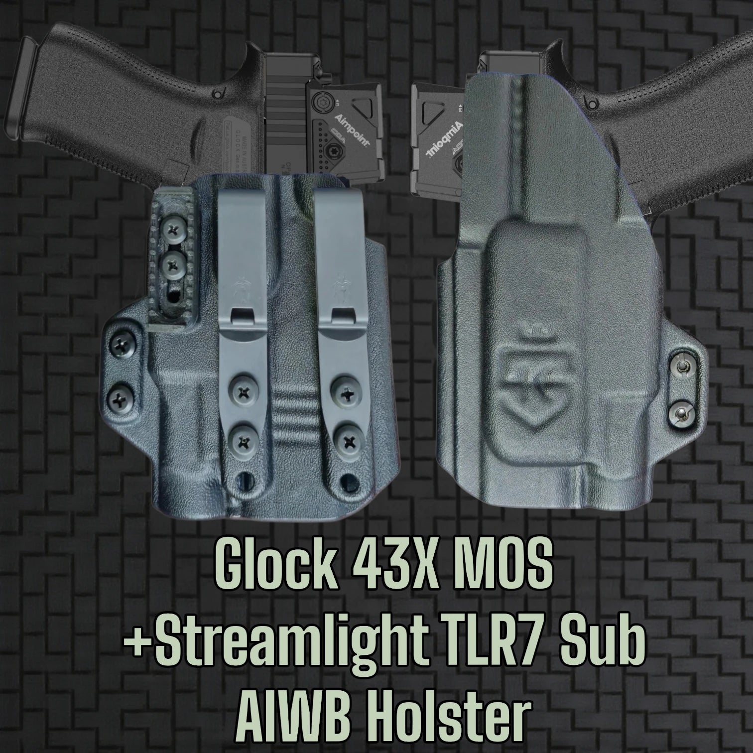Glock 43X + STREAMLIGHT TLR7 SUB - STEALTHKYDEX AIGIS AIWB Holster Range