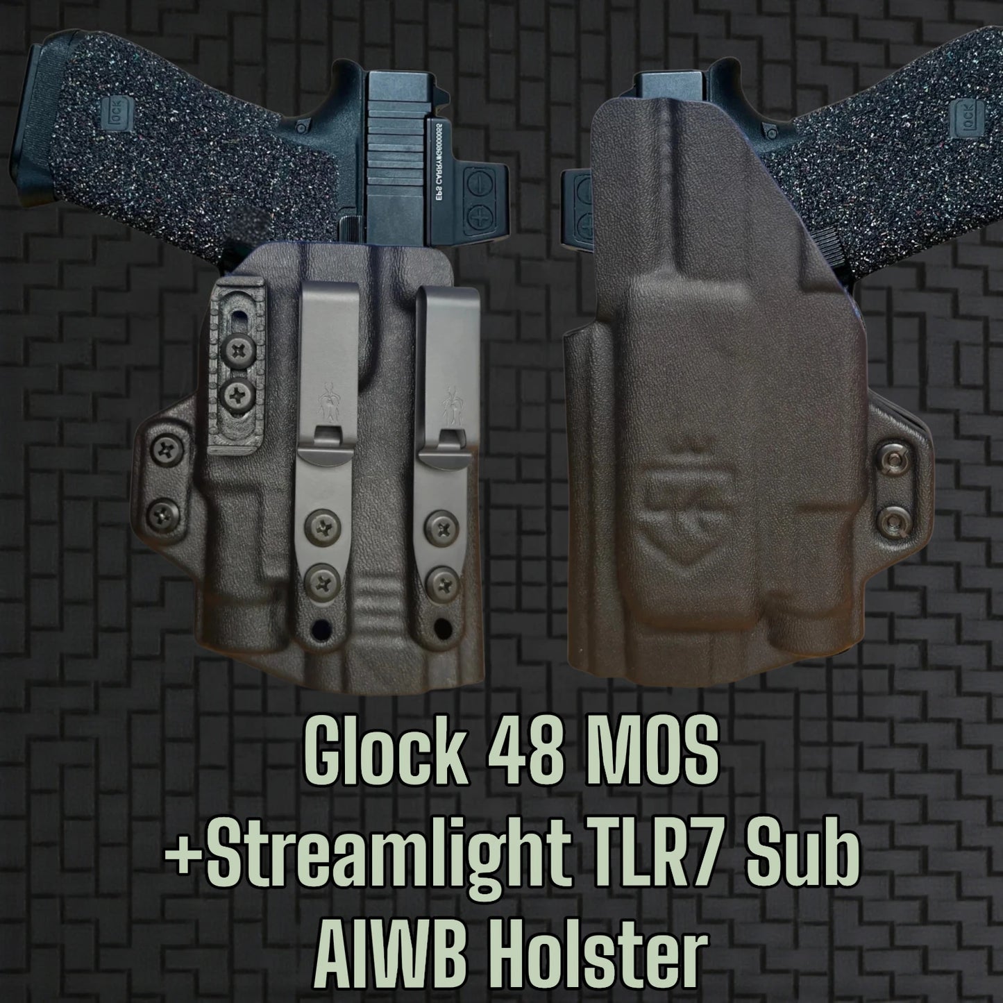 Glock 48 + STREAMLIGHT TLR7 SUB - STEALTHKYDEX AIGIS™ AIWB Holster Range