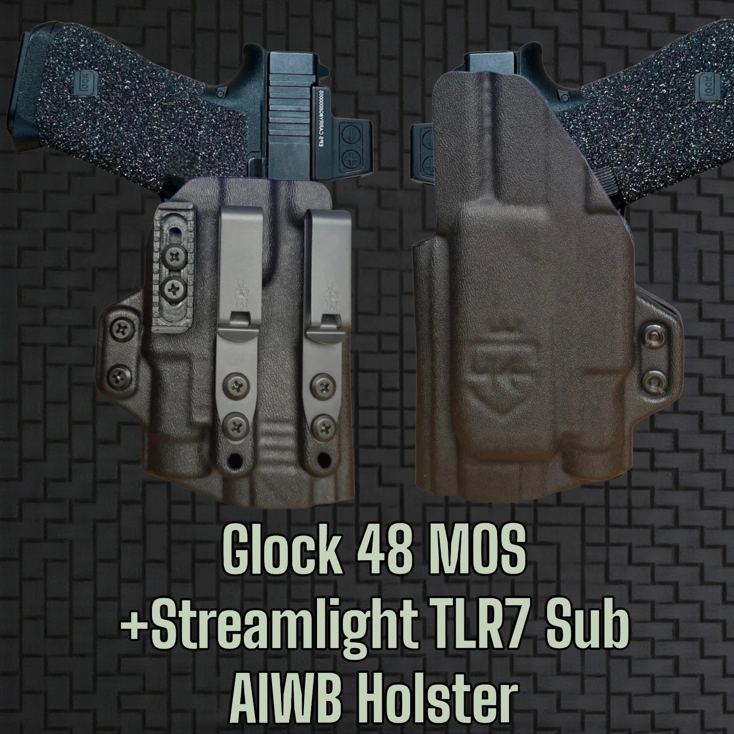Glock 48 + STREAMLIGHT TLR7 SUB - STEALTHKYDEX AIGIS™ AIWB Holster Range