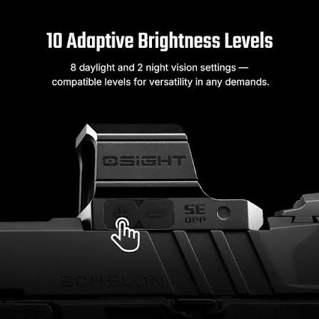 Osight SE DPP Enclosed Red Dot – 2 MOA Dot & 32 MOA Circle, DPP Footprint, 23 × 18 mm Window