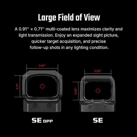Osight SE DPP Enclosed Red Dot – 2 MOA Dot & 32 MOA Circle, DPP Footprint, 23 × 18 mm Window