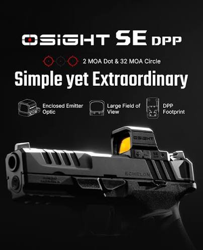 Osight SE DPP Enclosed Red Dot – 2 MOA Dot & 32 MOA Circle, DPP Footprint, 23 × 18 mm Window