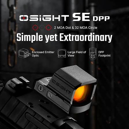 Osight SE DPP Enclosed Red Dot – 2 MOA Dot & 32 MOA Circle, DPP Footprint, 23 × 18 mm Window
