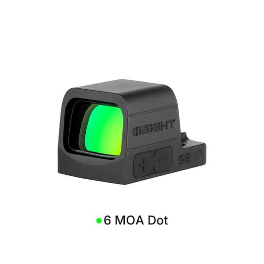 Osight SE 6 MOA Enclosed Green Dot Sight – RMSc Footprint, Side-Loading Battery, 27.5 g