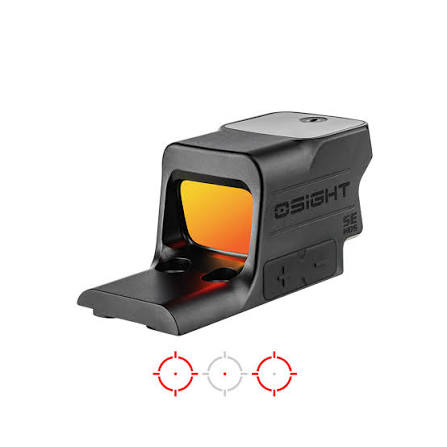Osight SE MOS Enclosed Red Dot – Direct MOS Mount, 2 MOA Dot & 32 MOA Circle, Side-Loading Battery