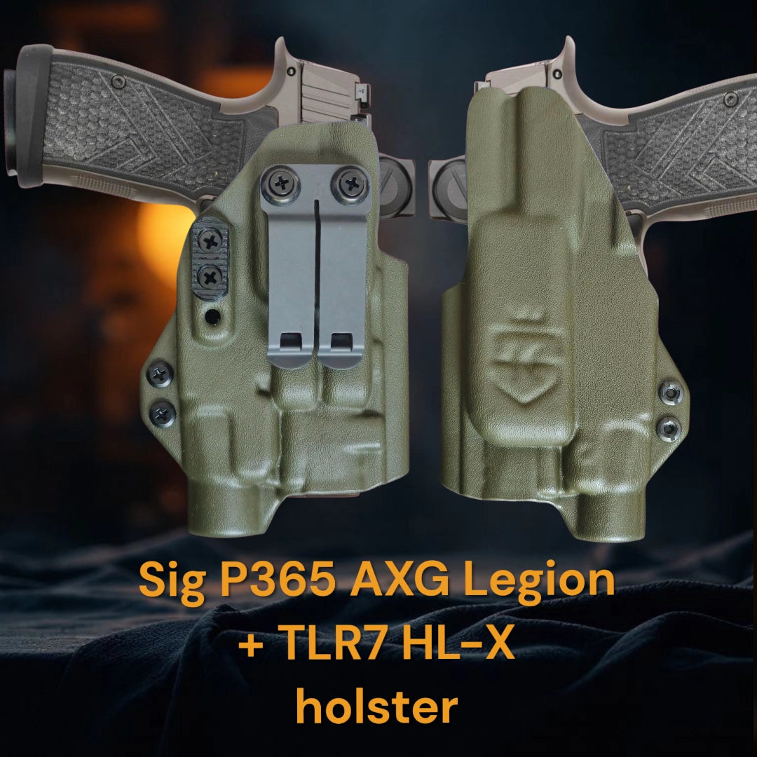 Sig Sauer P365 AXG Legion + Streamlight TLR7 HL-X Holster - StealthKydex Próta AIWB/IWB Kydex  | Fit to Conceal – Built to Perform
