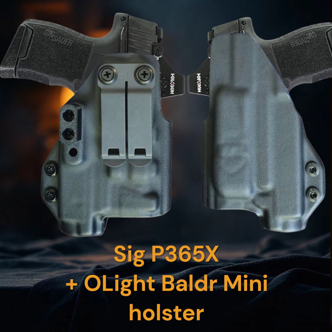 Sig Sauer P365X + OLight Baldr Mini Holster - StealthKydex Próta AIWB/IWB Kydex  | Fit to Conceal – Built to Perform