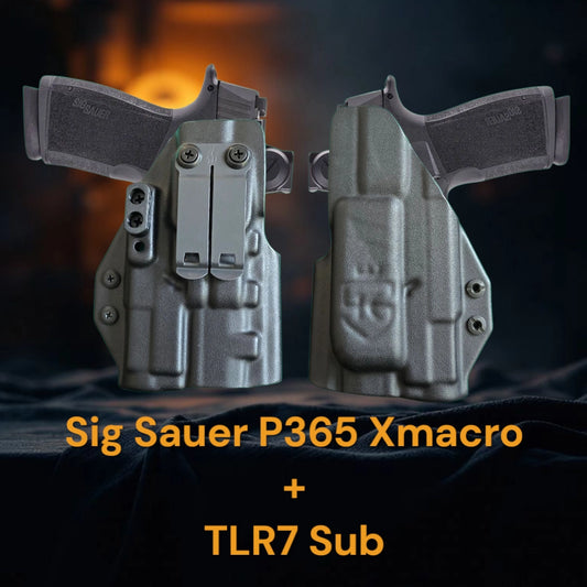 Streamlight TLR7 Sub - SIg Sauer P365 XMacro Holster - StealthKydex Próta AIWB/IWB Kydex  | Fit to Conceal – Built to Perform