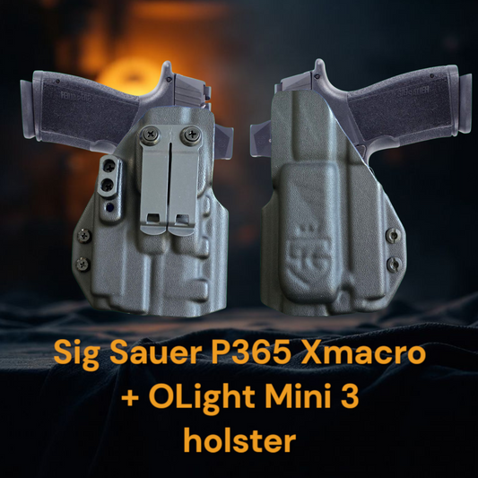 OLight Mini 3 - Sig Sauer P365 XMacro Holster - StealthKydex Próta AIWB/IWB Kydex  | Fit to Conceal – Built to Perform