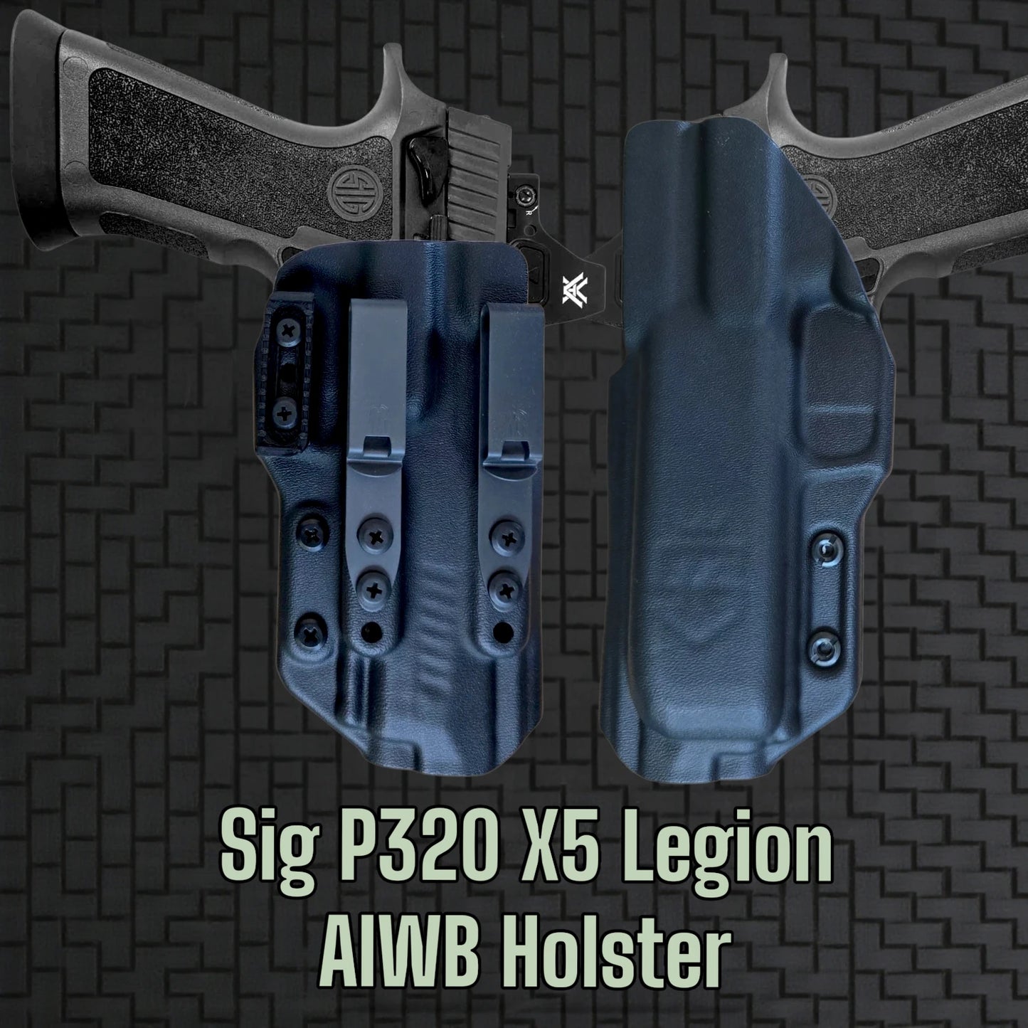 Sig P320 X5 Legion StealthKydex AIGIS holster appendix carry 