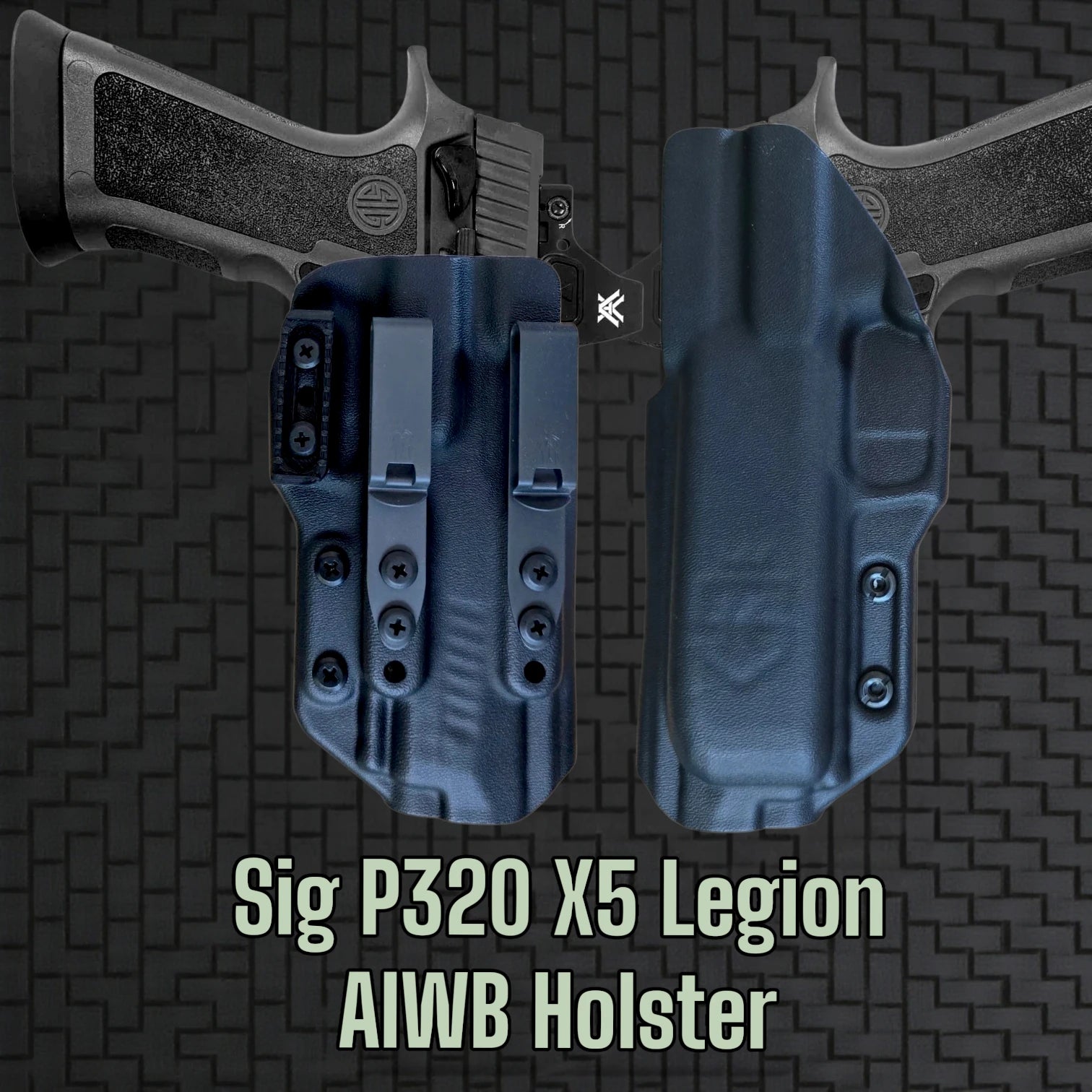 Sig P320 X5 Legion StealthKydex AIGIS holster appendix carry 