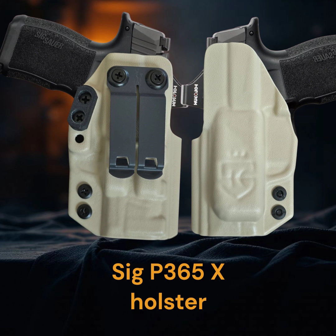 HStealthKydex Próta Sub-Compact holsters,  Sig P365 X kydex holster, kydex holsters, best kydex holsters, comfortable kydex holsters, holster with wedge, holster with camming bar, holster with DCC Monoblock 