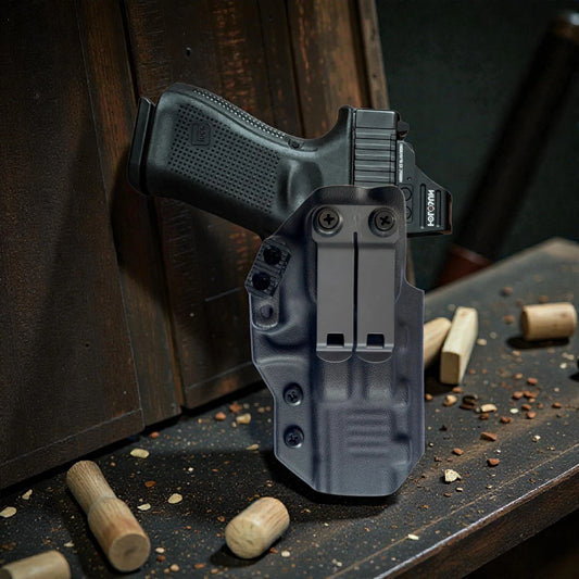 Glock 19+19X (& Glock 23 & 45) Gen 3, 4 & 5 Holster – StealthKydex Próta AIWB/IWB Kydex | Fit to Conceal – Built to Perform