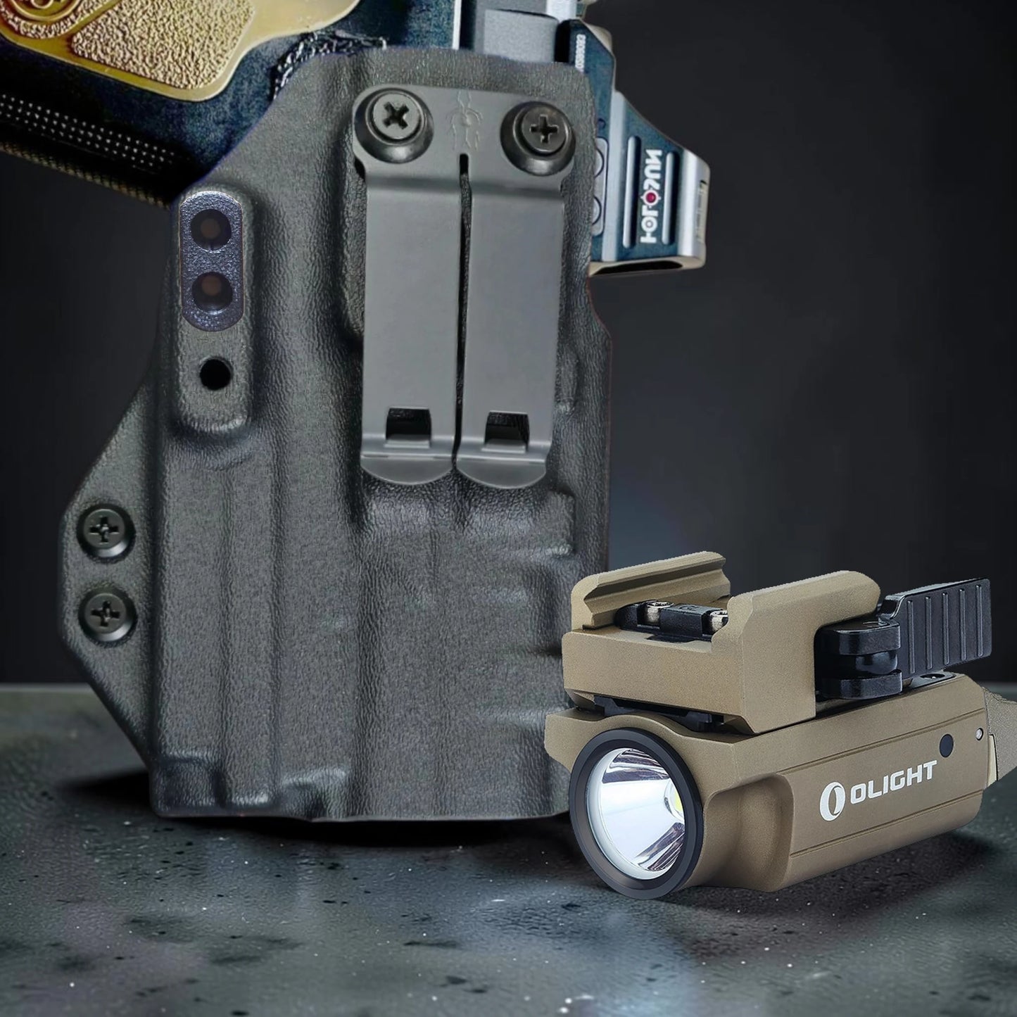 OLight PL Mini 2 Light - StealthKydex Próta™ AIWB/IWB Kydex Holster Range