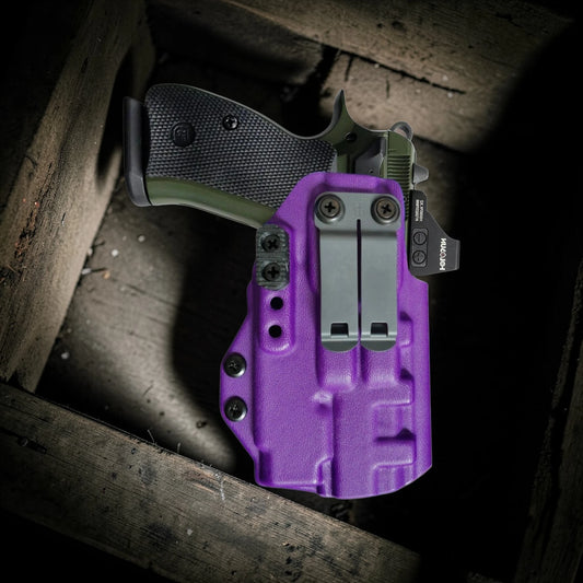 CZ75 P01 OMEGA + Nitecore NPL25GL – StealthKydex Holster Próta AIWB/IWB Kydex  | Fit to Conceal – Built to Perform