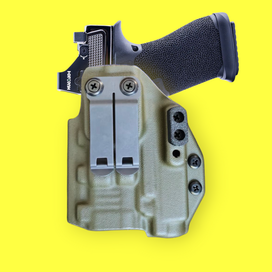 Glock 43X MOS + OLight Baldr Mini Lightbearing Holster – StealthKydex Próta AIWB/IWB Kydex | Fit to Conceal – Built to Perform