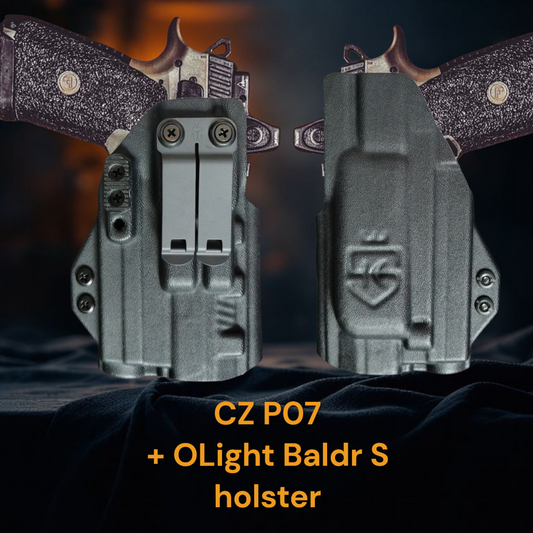 CZ P07 + OLight Baldr S Lightbearing holster – StealthKydex Holster Próta AIWB/IWB Kydex  | Fit to Conceal – Built to Perform